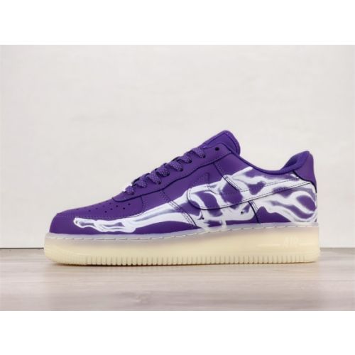 Nike Air Force 1 Low '07 QS Purple Skeleton Halloween CU8067-500